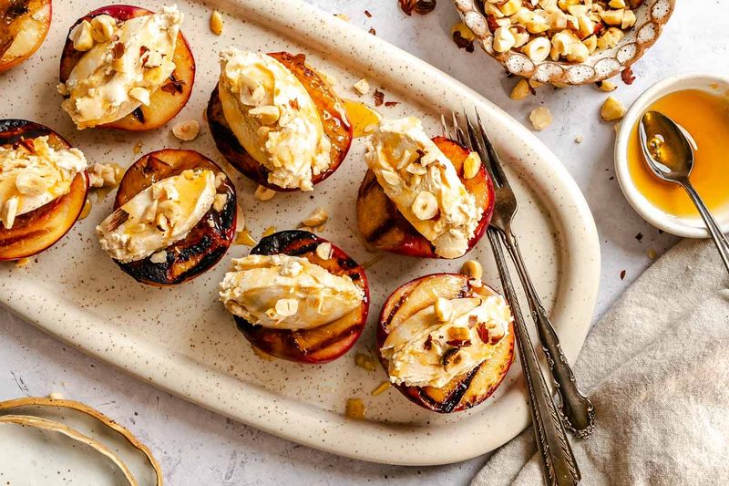 Grilled Peaches With Honey