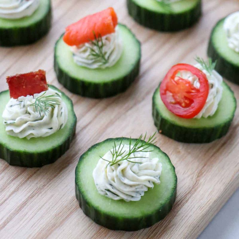 Cucumber Bites With Herb Cream Cheese