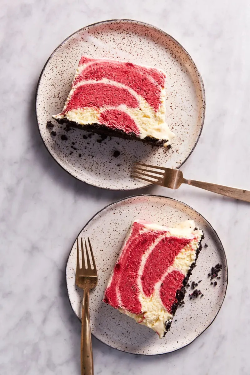Raspberry Ripple Ice Cream Cake
