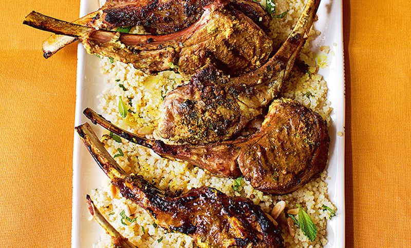 Moroccan Spiced Chops with Couscous
