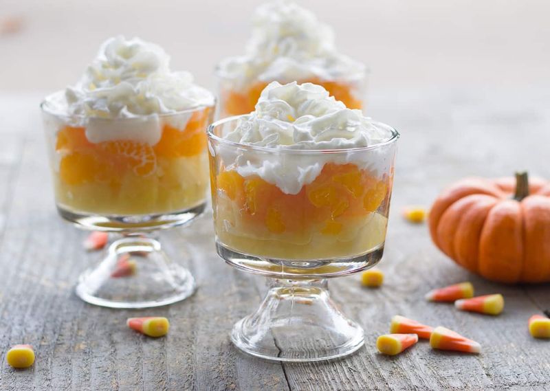 Candy Corn Fruit Cups