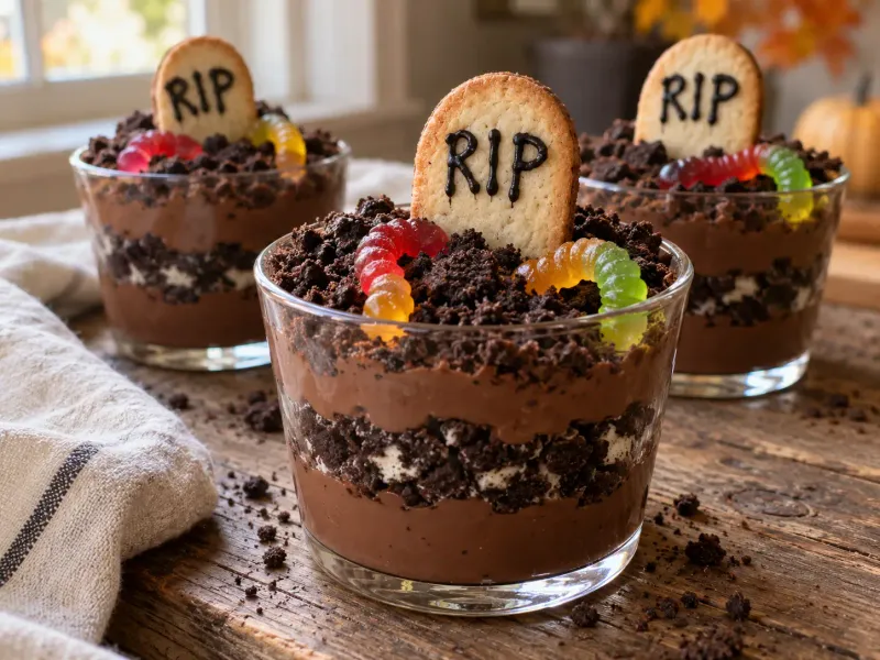 Graveyard Pudding Cups
