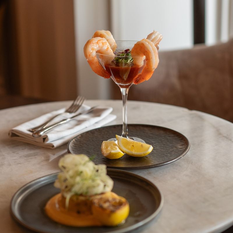 Shrimp Cocktail and Crab Cakes