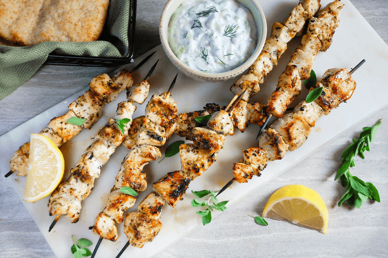 Grilled Chicken Souvlaki Skewers