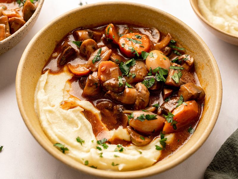 Mushroom Bourguignon