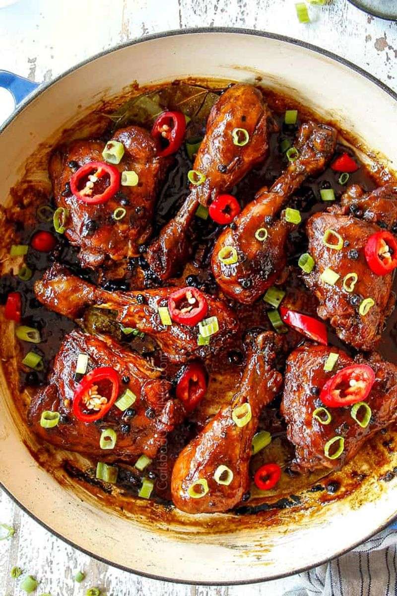 Filipino Chicken Adobo with Chili