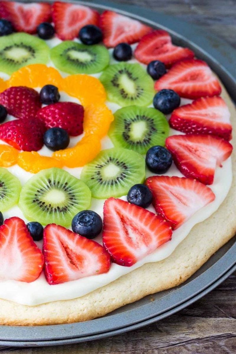 Fruit Pizza with Cream Cheese Frosting