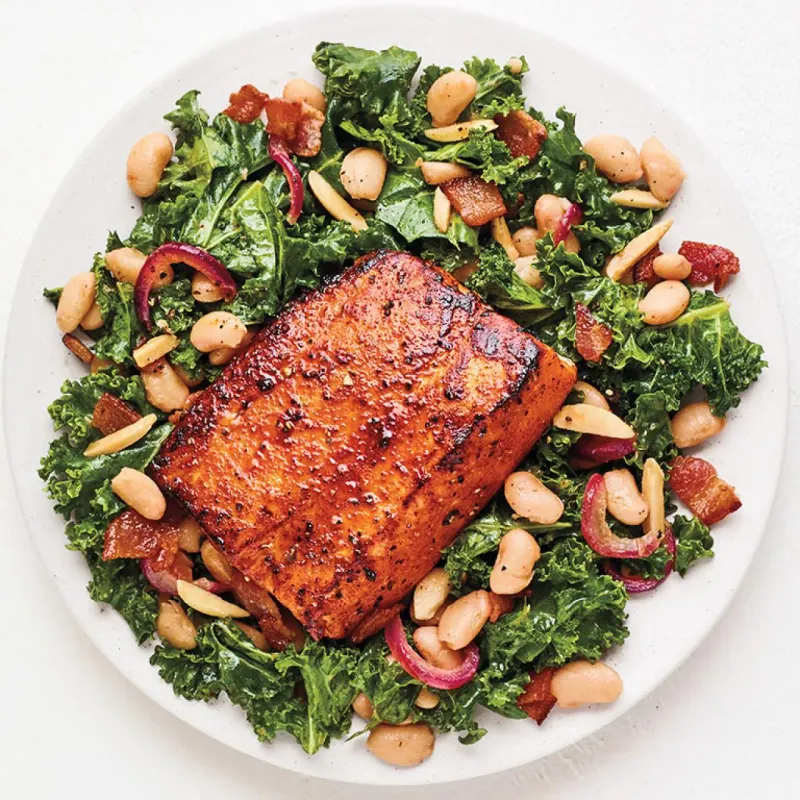 Salmon and Leafy Greens