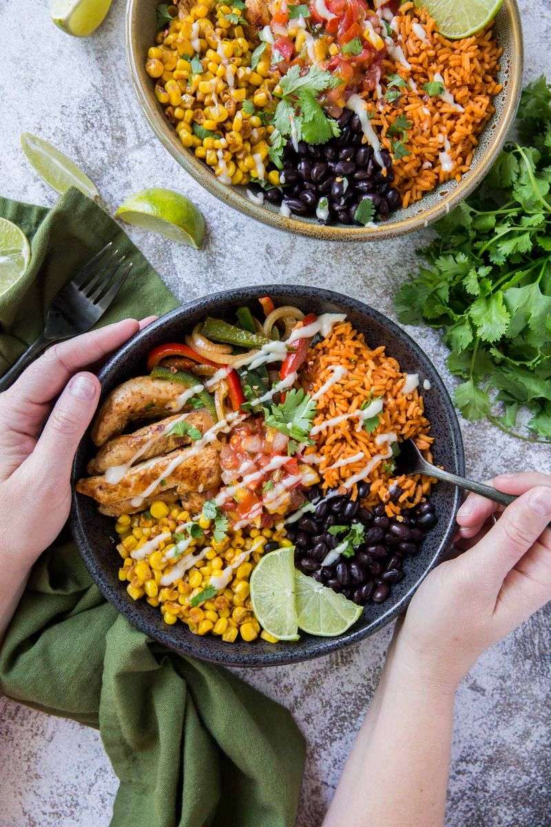 Chicken Fajita Rice Bowl