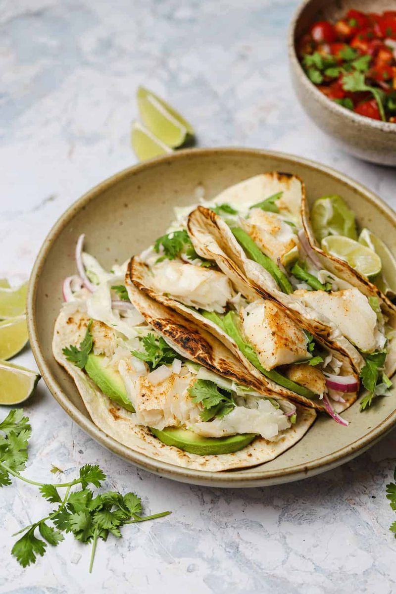 Grilled Fish Tacos With Lime Slaw