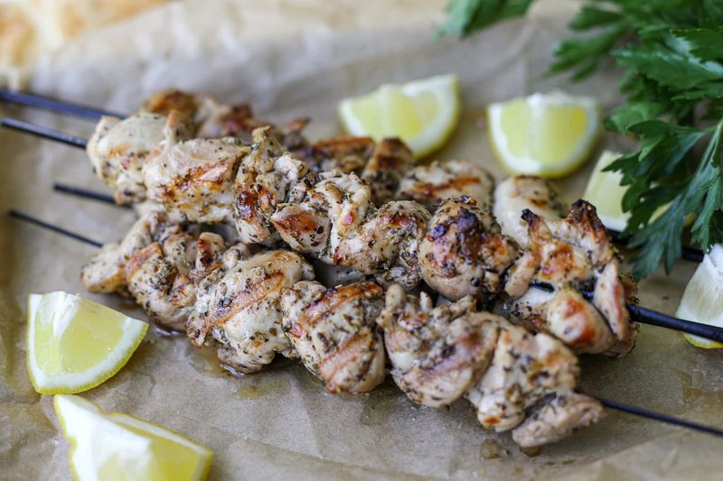 Chicken Souvlaki With Lemon