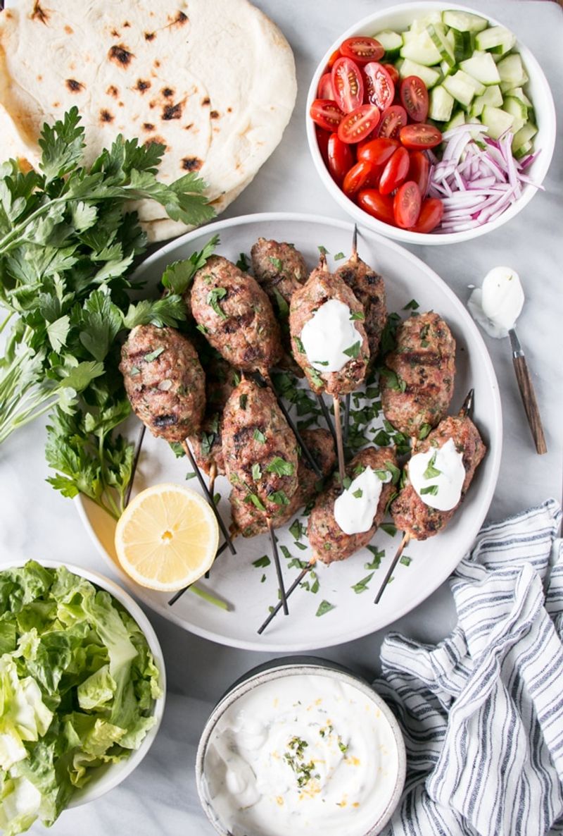 Turkey Kofta With Tzatziki