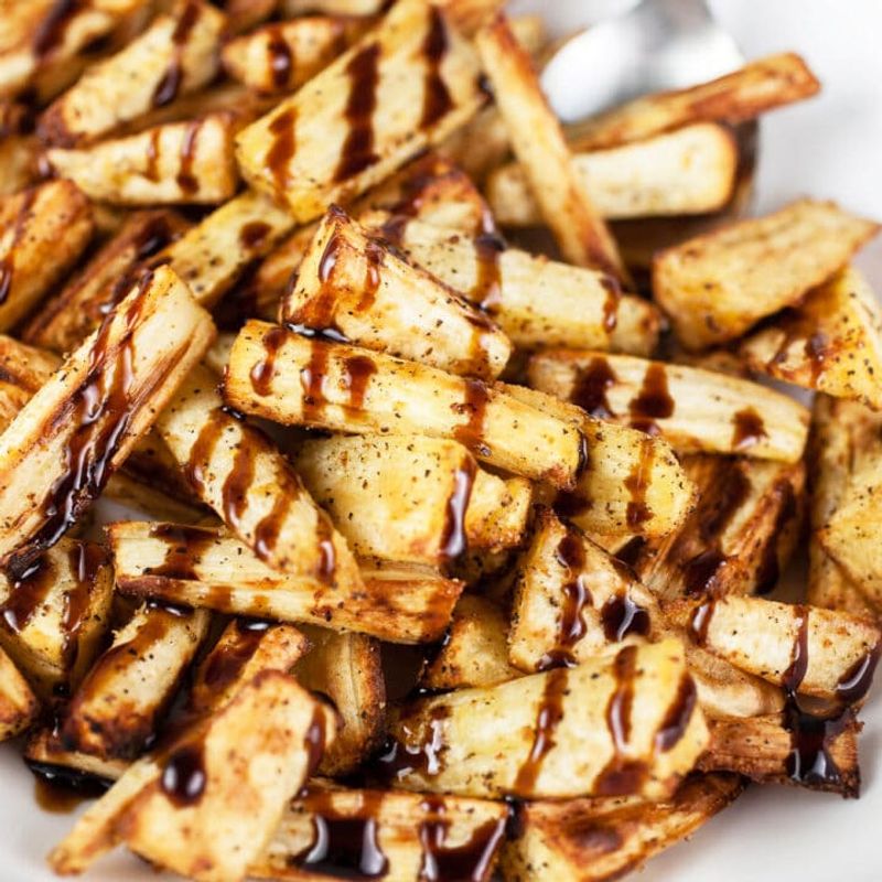 Balsamic Roasted Parsnips with Thyme