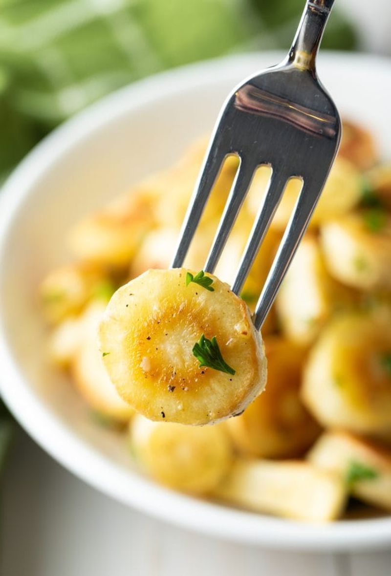 Garlic Butter Parsnip Coins