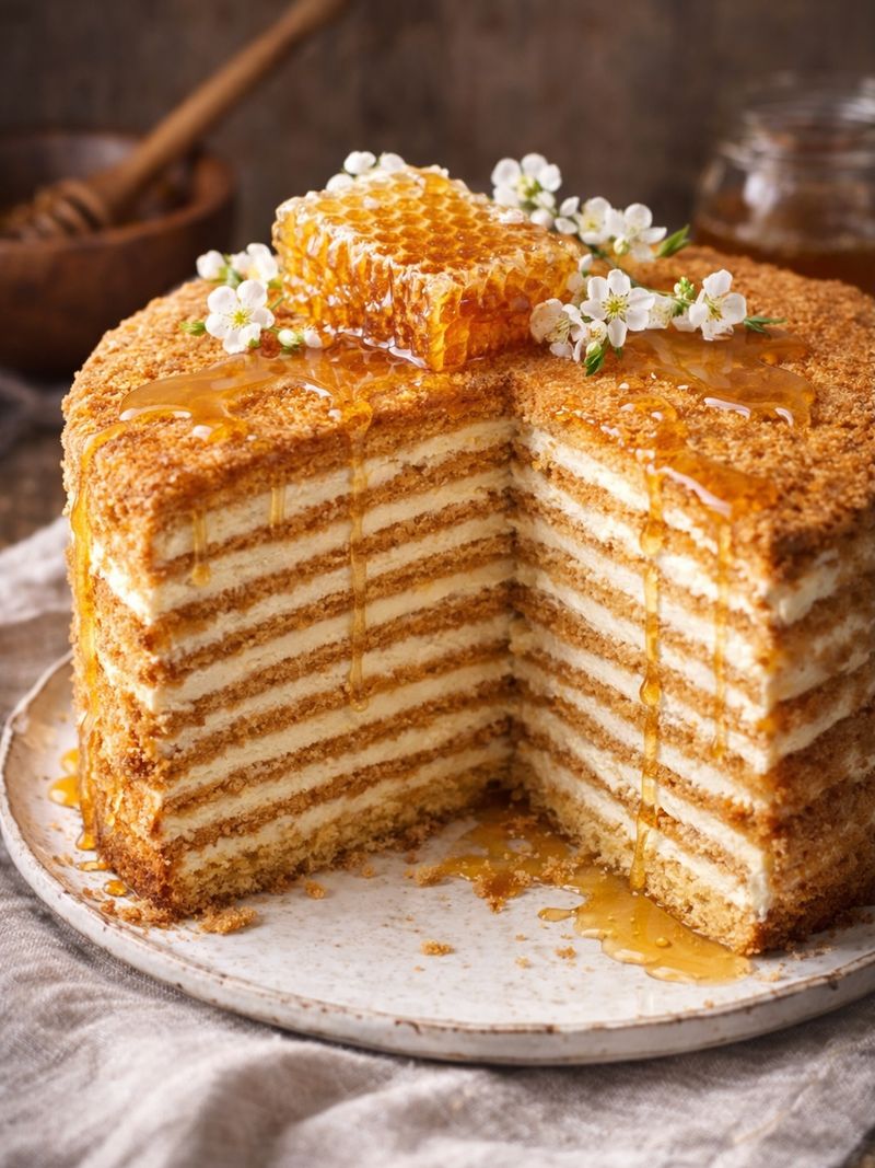 Medovik Honey Cake