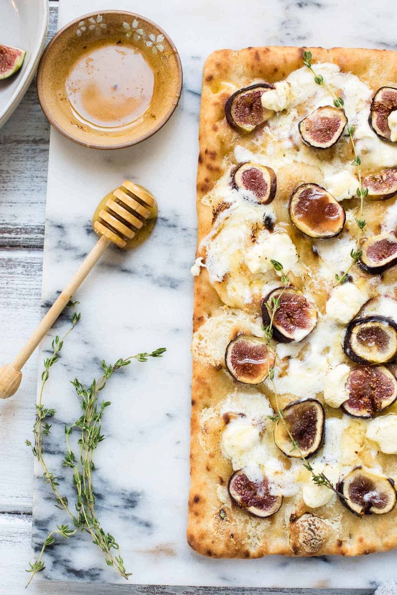 Fig, Honey, and Goat Cheese Pizza