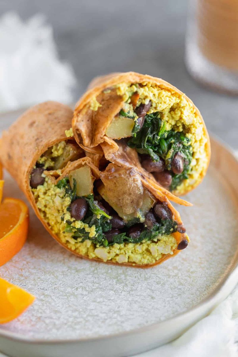 Tofu Scramble Breakfast Burritos