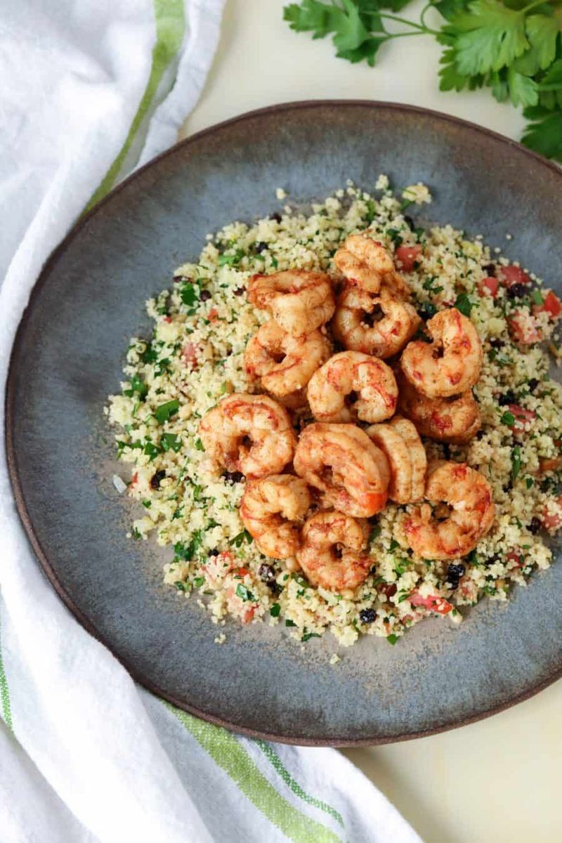 Spicy Shrimp Couscous Skillet