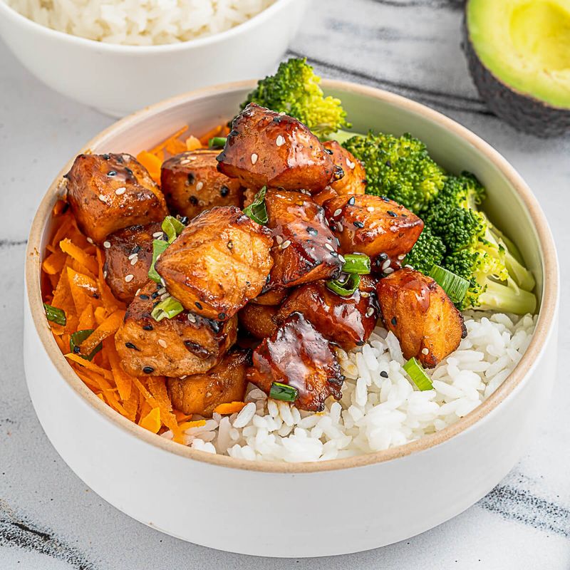 Teriyaki Salmon Bites