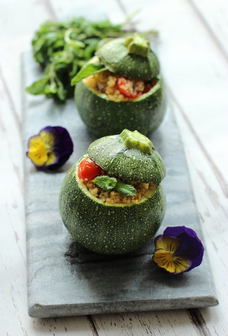 Mediterranean Stuffed Zucchini Rounds