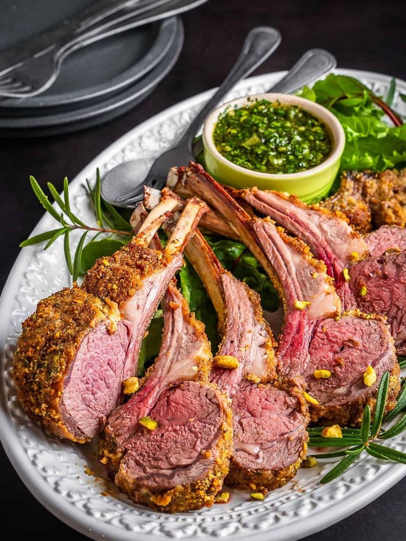 Lamb Chops with Pistachio Crumb