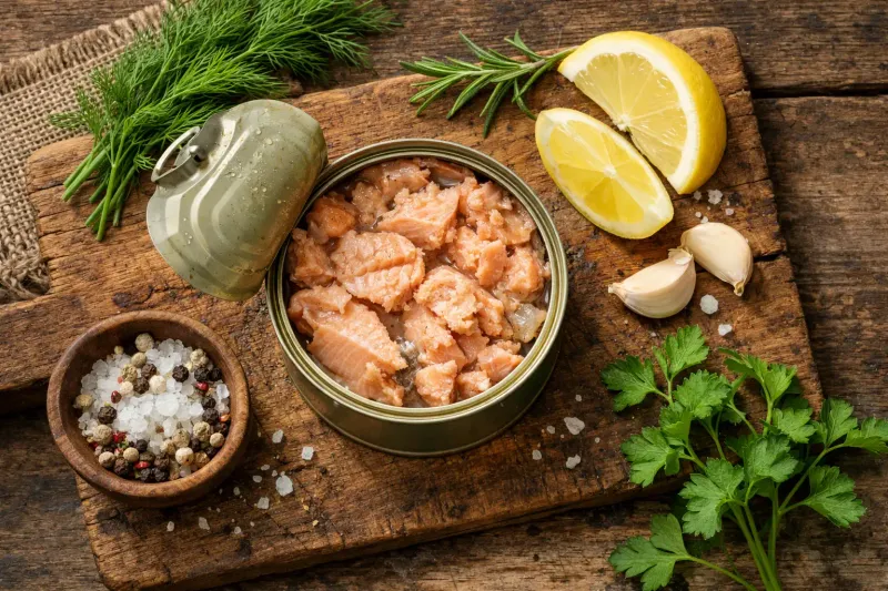 Canned Salmon With the Bones