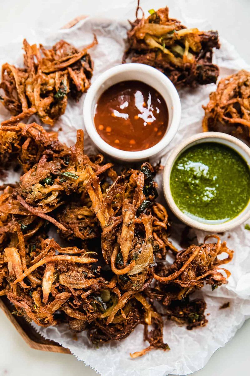 Onions Fried Into Crispy Bhaji