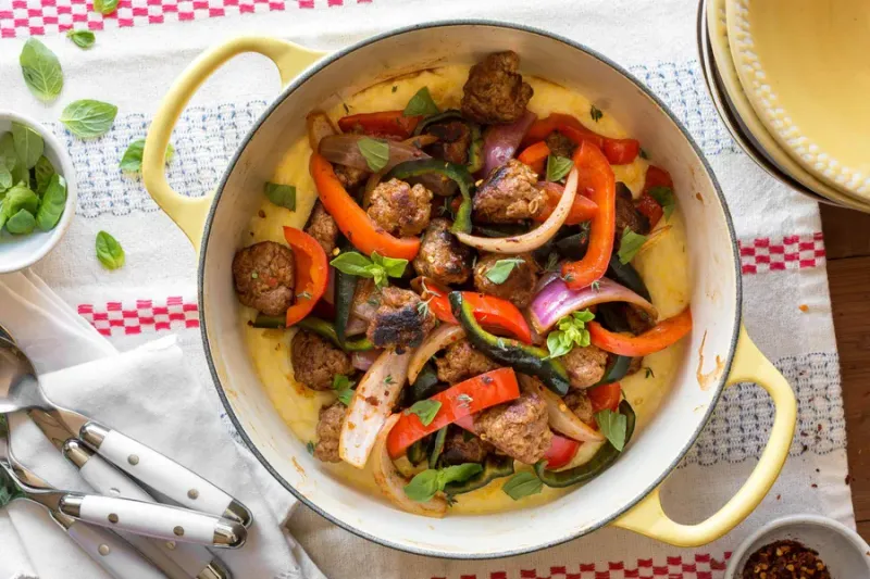 Italian Sausage And Peppers Polenta