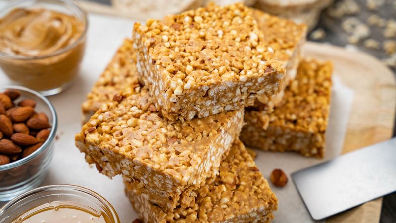 Sweet Crispy Rice Treats with Honey