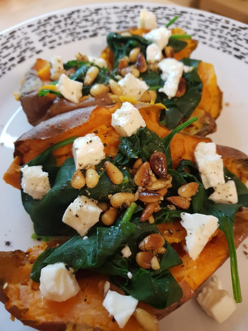 Garlicky Spinach and Feta