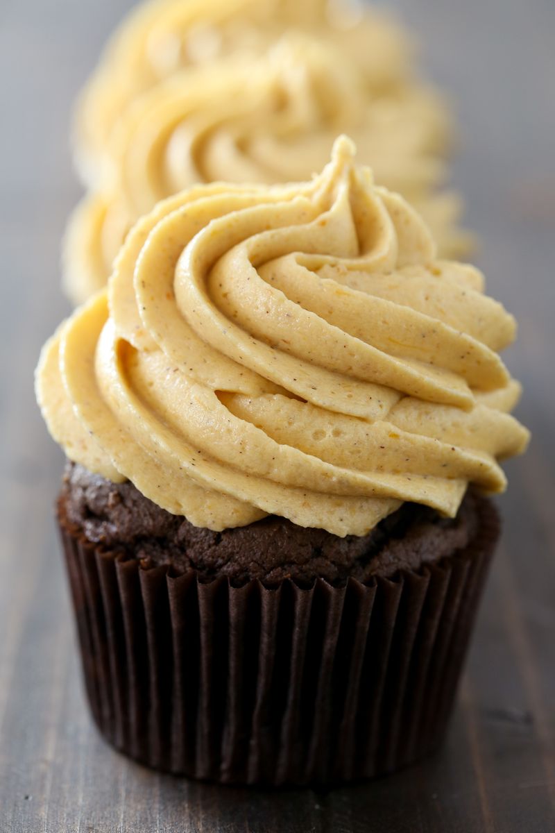 Chocolate Pumpkin Cupcakes