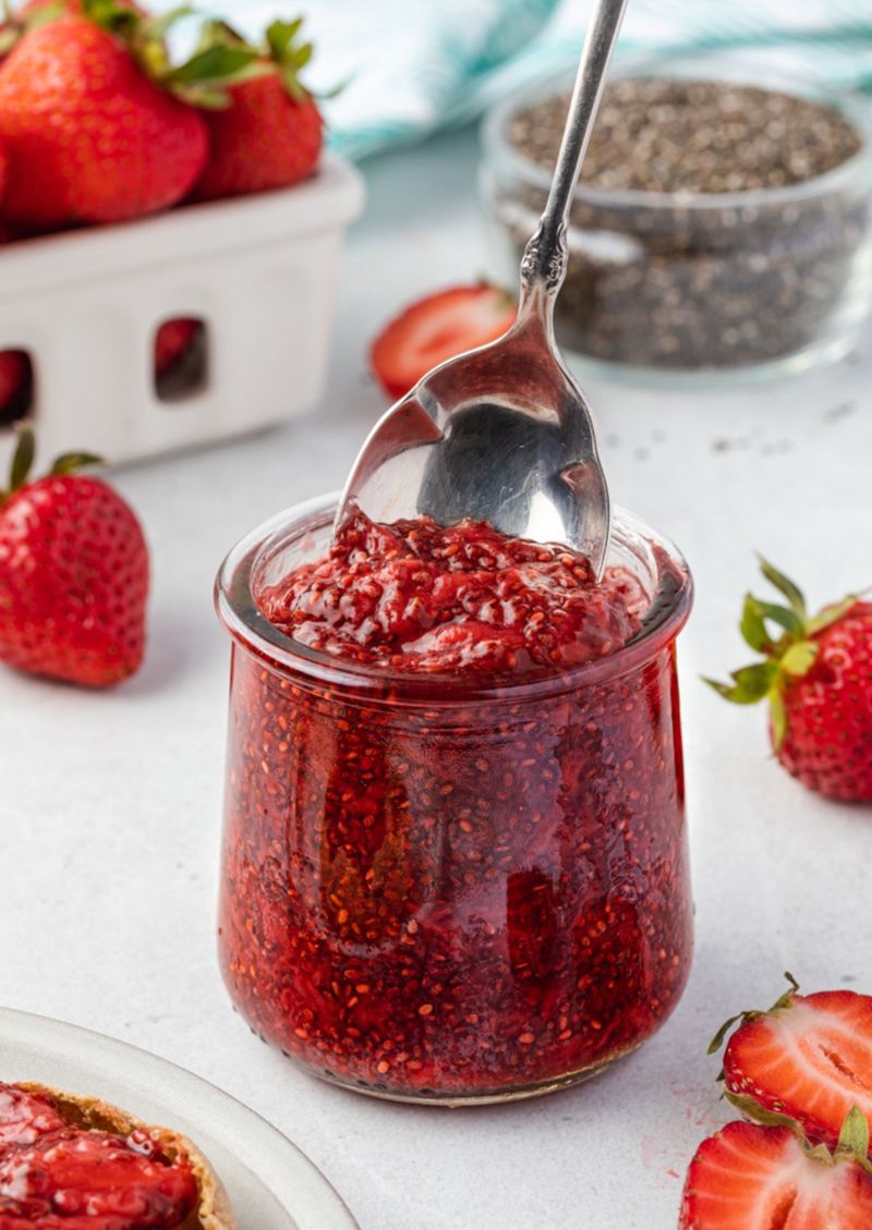 Chia Seed Jam on Toast