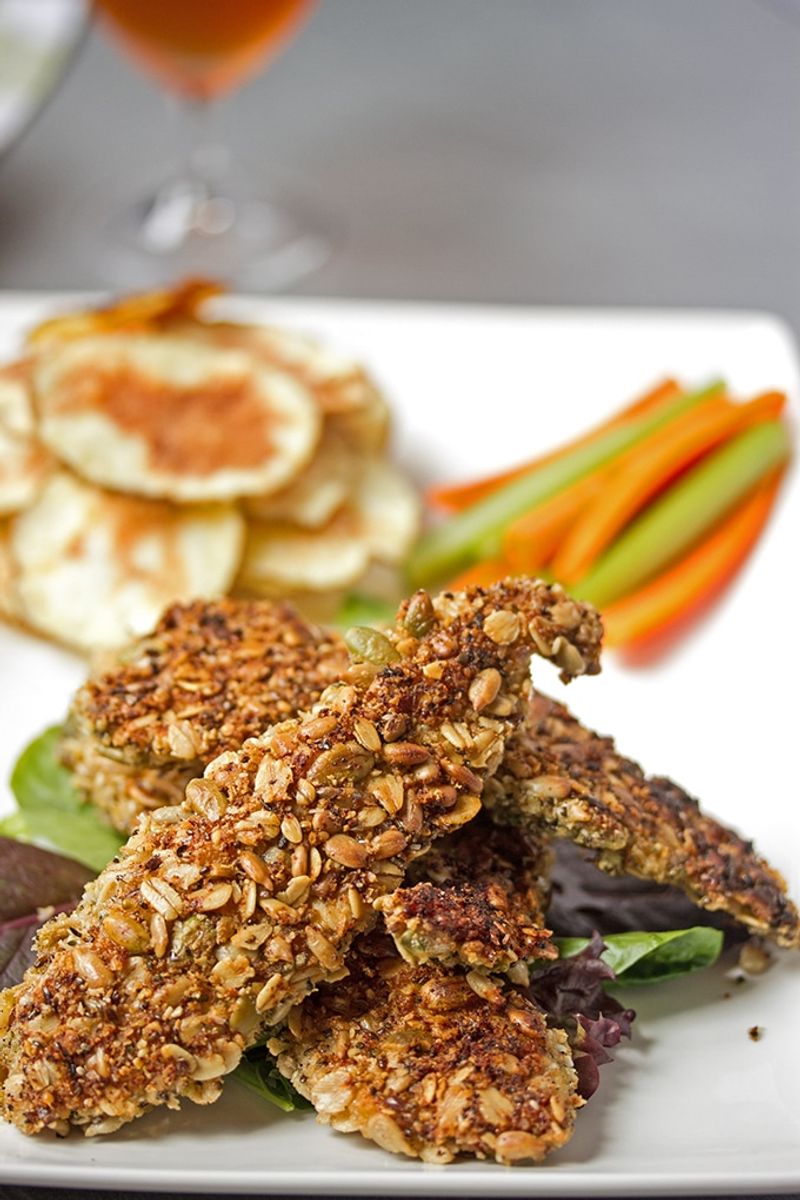 Sunflower Seed Crusted Chicken Tenders