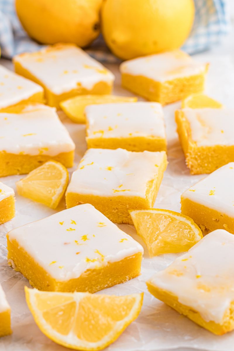 Lemon Blondies with Glaze