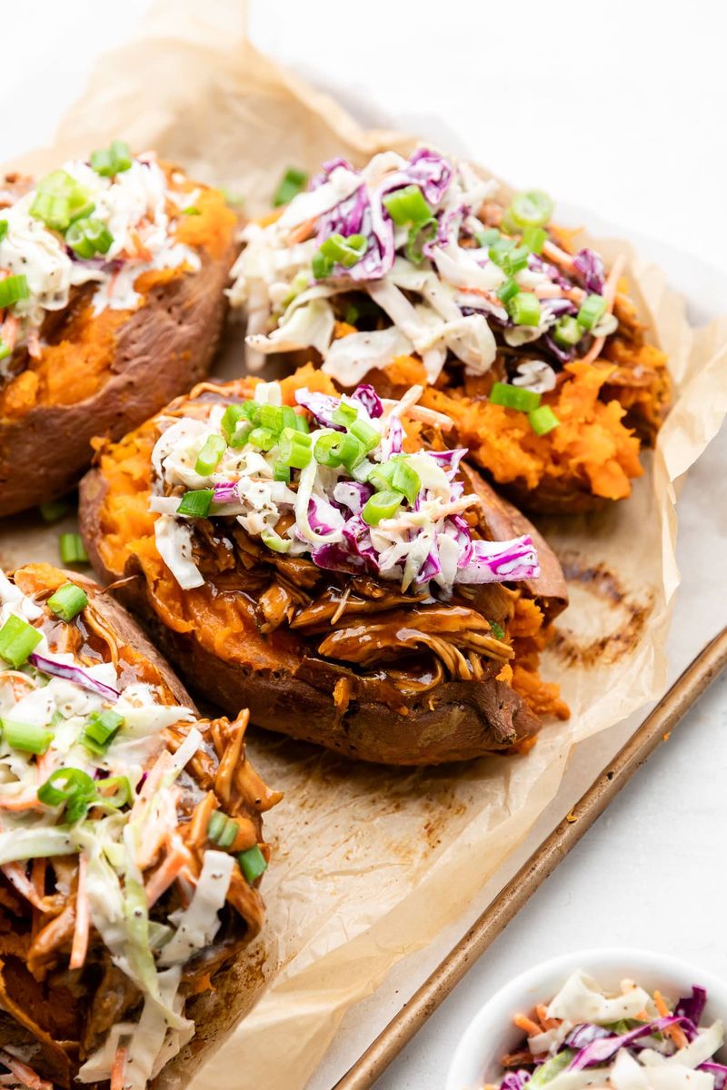 BBQ Chicken Stuffed Sweet Potato