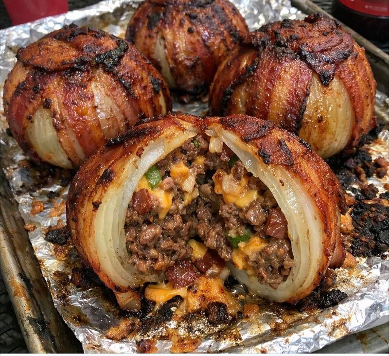 Cheeseburger Stuffed Onions
