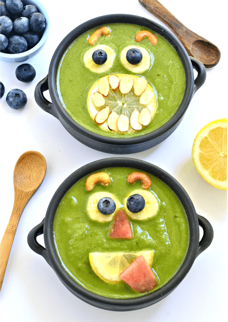 Smoothie Bowls With Funny Faces