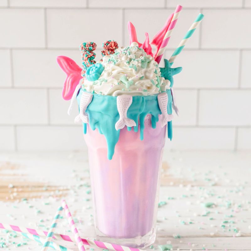 Mermaid Rainbow Milkshakes