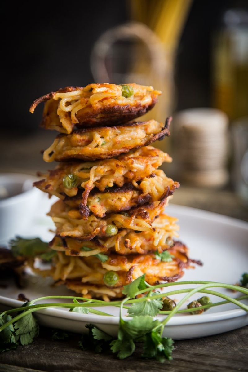 Alfredo Pasta Fritters