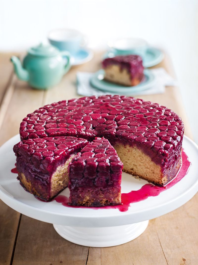 Upside-Down Raspberry Cake