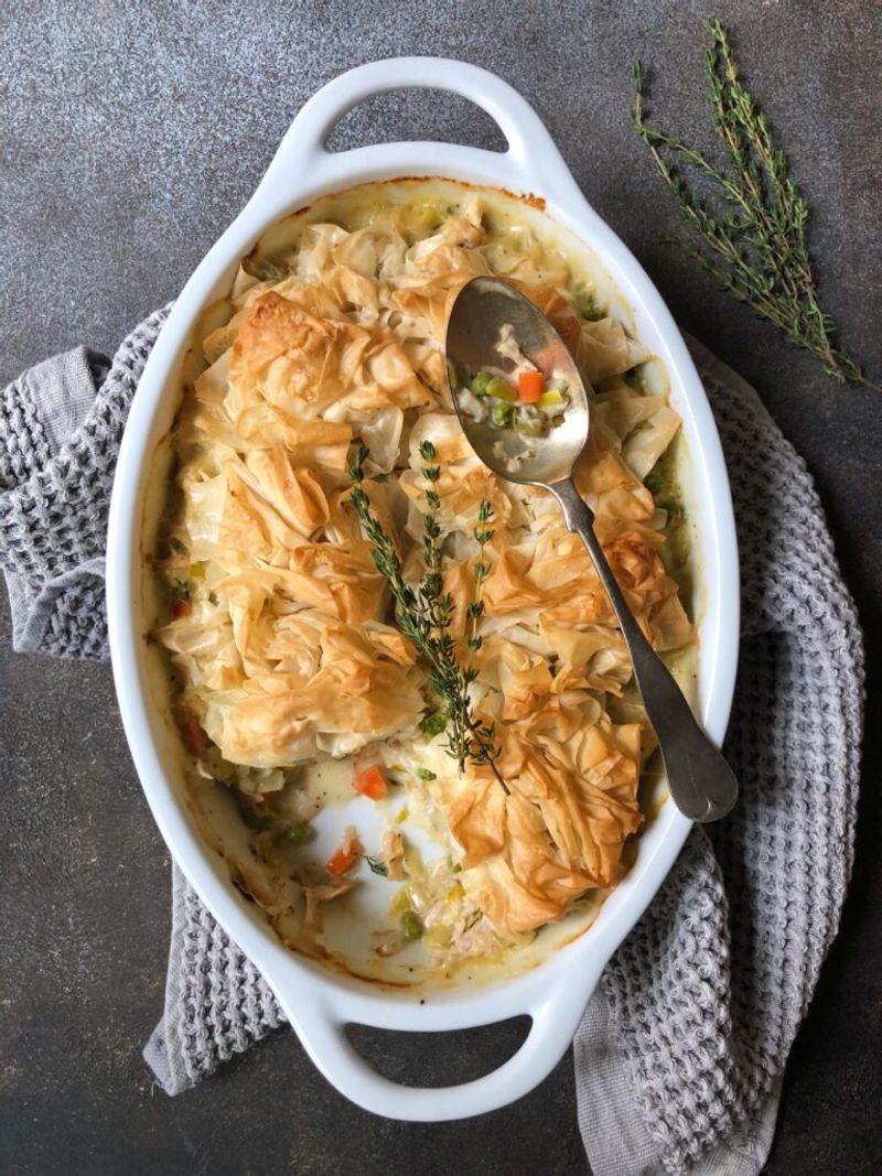 Chicken Pot Pie with Phyllo Crust