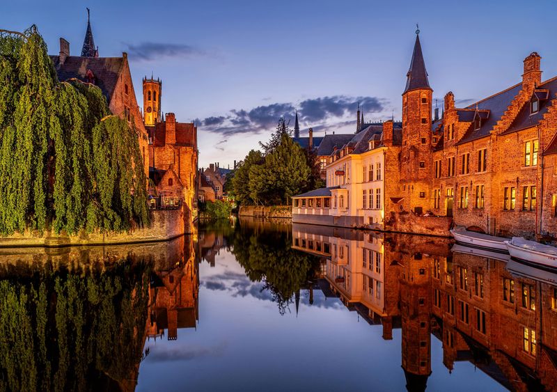 Bruges, Belgium: A Medieval Picture Beside the Canal