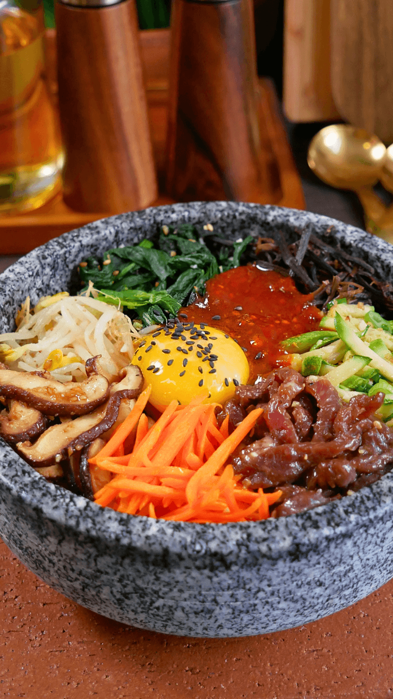 Bibimbap in a Stone Bowl