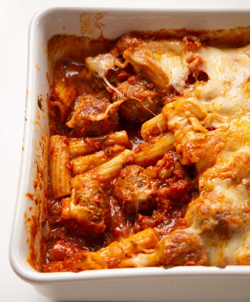 Meatball Sub Pasta Bake