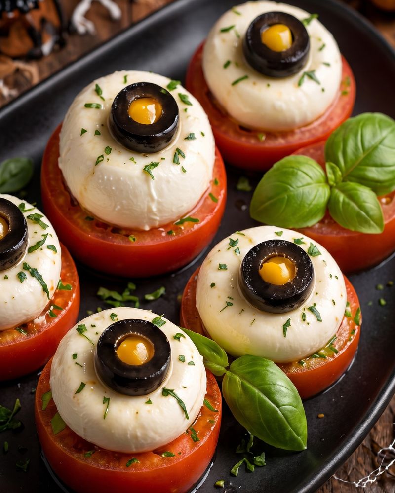 Mozzarella Eyeball Caprese
