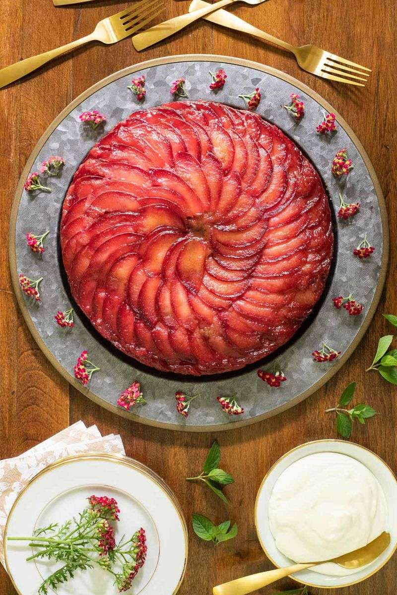 Upside-Down Plum Cake