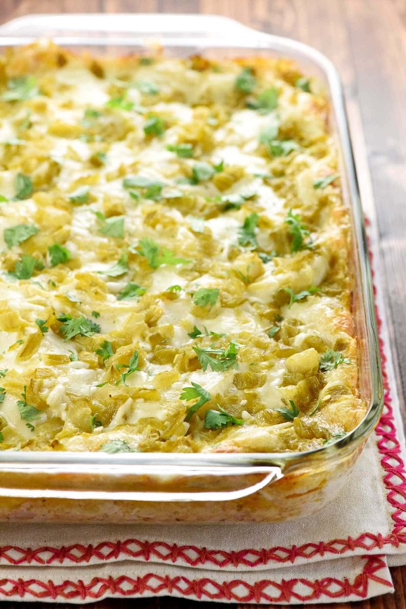 Chicken Enchilada Verde Casserole