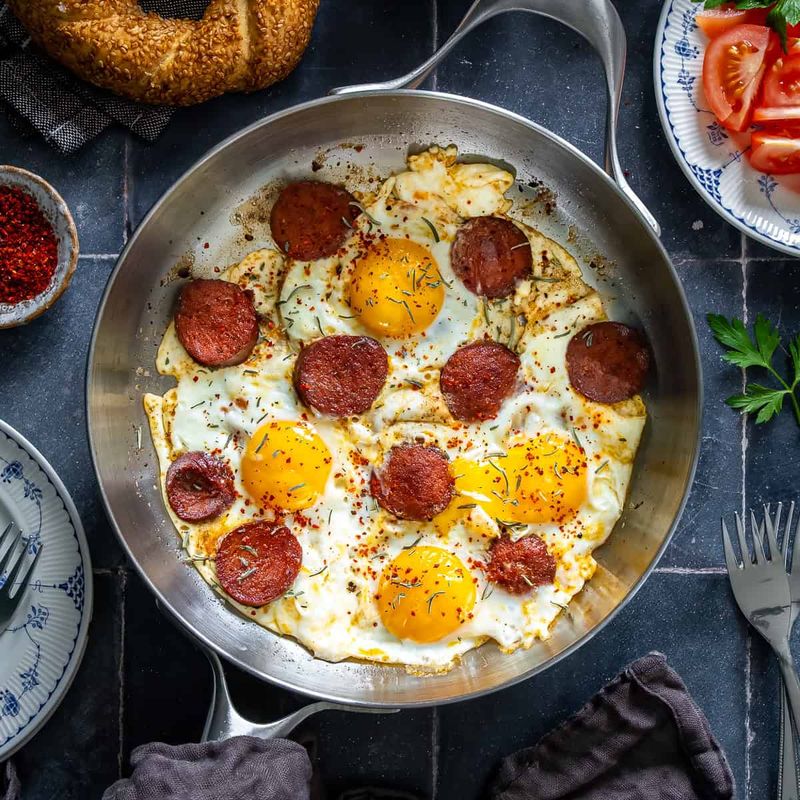 Turkish Sucuk and Eggs