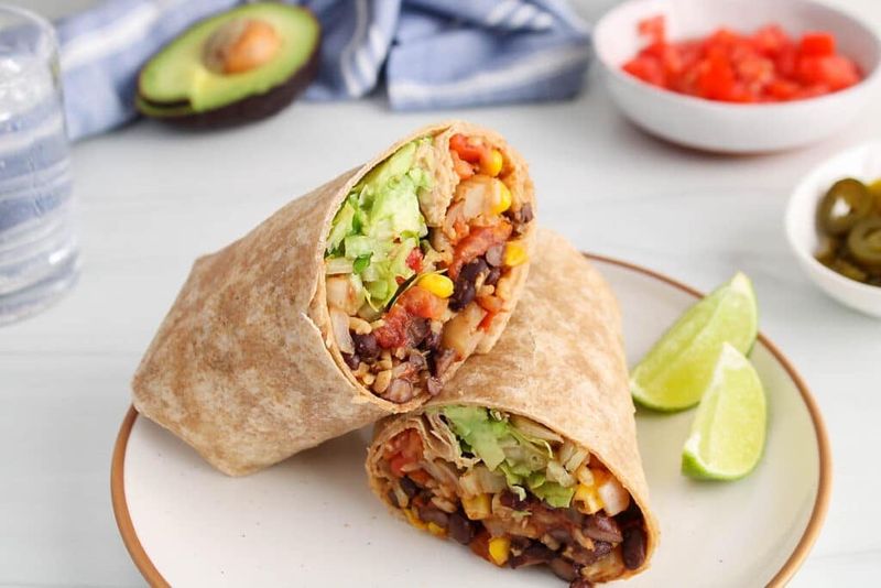 Leftover Rice Burrito Bowl Wrap