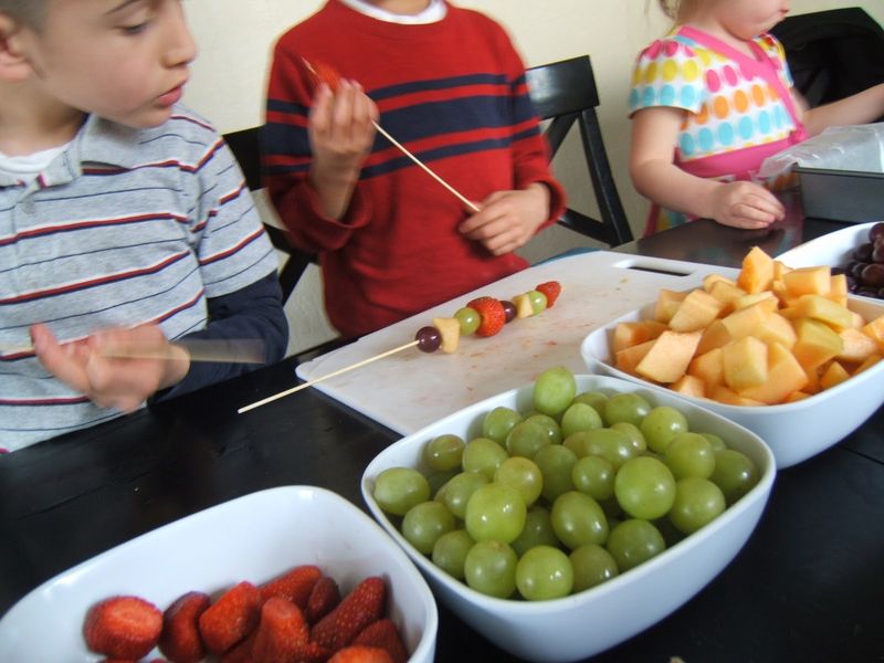 Make Fruit Kabobs Together